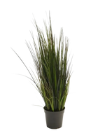 Künstliches Gras - Hanno, 60 cm, Kunstpflanze von aplanta, im schwarzen Topf, in Natur, für drinnen
