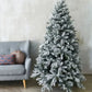 Künstlicher Weihnachtsbaum mit Schnee - Elsa, 150 cm, Kunstbaum von aplanta, in Grün weiß, für drinnen