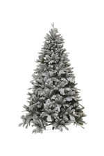 Künstlicher Weihnachtsbaum mit Schnee - Elsa, 150 cm, Kunstbaum von aplanta, in Grün weiß, für drinnen