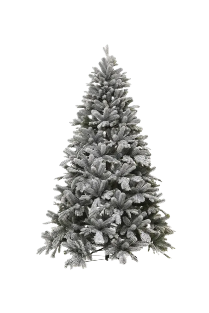Künstlicher Weihnachtsbaum mit Schnee - Elsa, 300 cm, Kunstbaum von aplanta, in Grün weiß, für drinnen