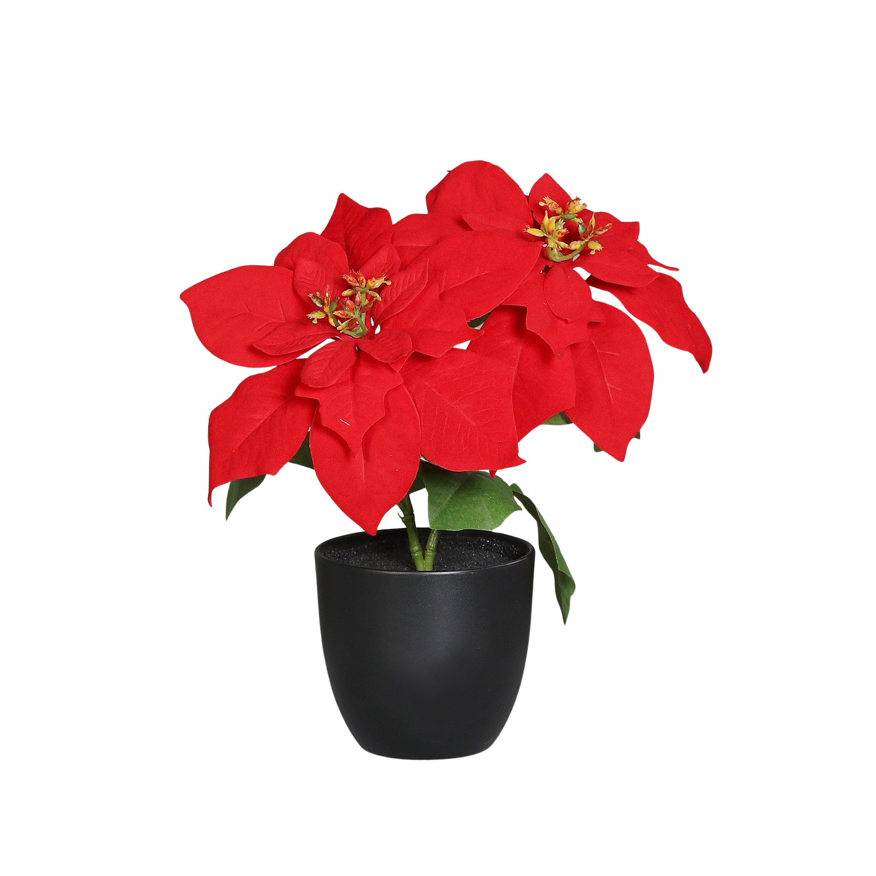 Poinsettia artificial - Cady | 37 cm, en maceta