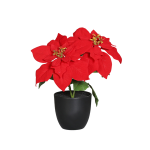 Poinsettia artificial - Cady | 37 cm, en maceta