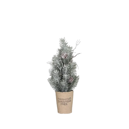 Künstlicher Tannenbaum - Rachel, 30 cm, Kunstbaum von aplanta, beeist, in Natur, für drinnen