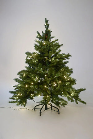 Árbol de Navidad artificial - David | 120 cm, con luces LED