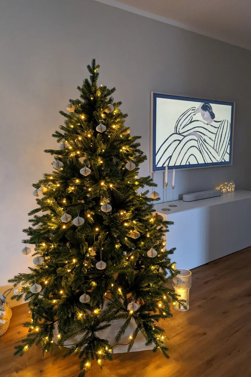 Árbol de Navidad artificial - David | 180 cm, con luces LED