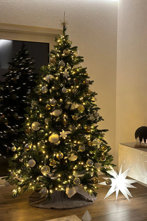 Árbol de Navidad artificial - David | 210 cm, con luces LED