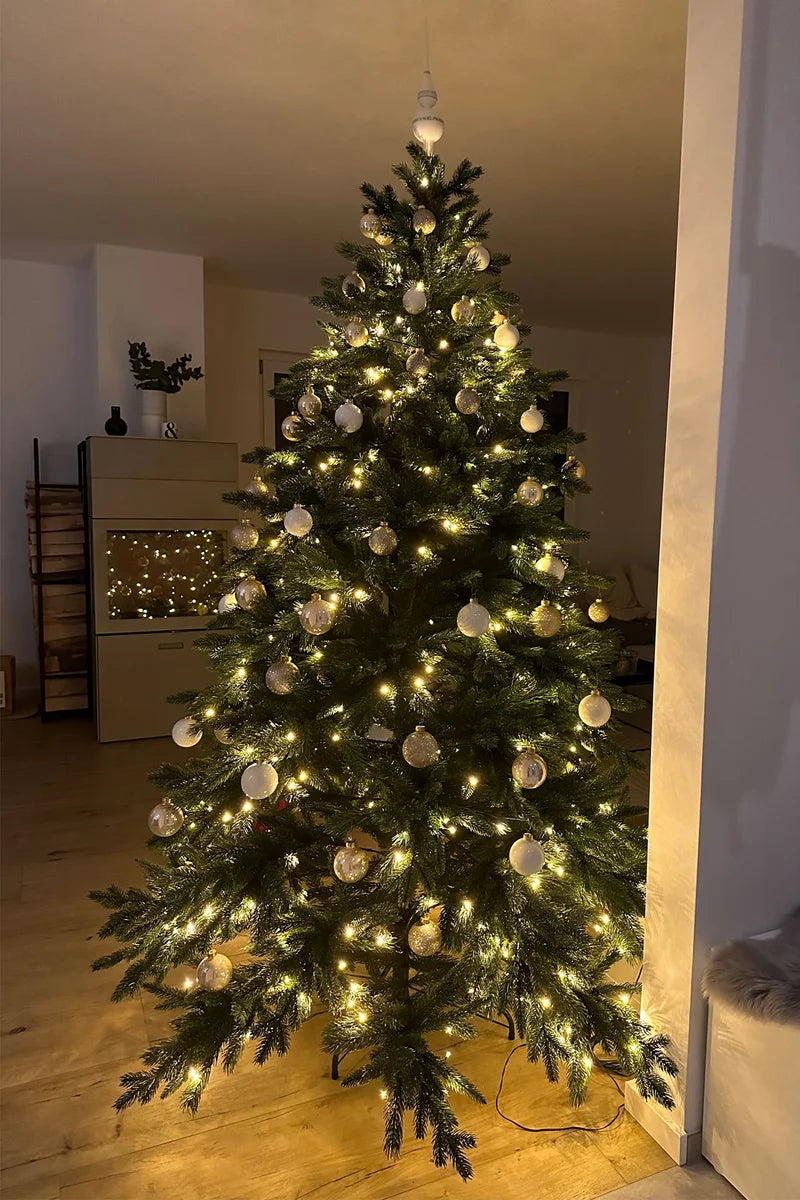 Árbol de Navidad artificial - David | 210 cm, con luces LED