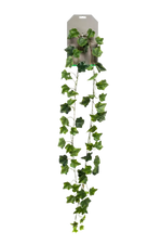 Künstliche Efeu Girlande - Joline auf transparentem Hintergrund mit echt wirkenden Kunstblättern. Diese Kunstpflanze gehört zur Gattung/Familie der "Efeu" bzw. "Kunst-Efeu".