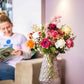 Künstlicher Blumenstrauß - Rachelle, 45 cm, Kunstblume von aplanta, handgebunden, in Natur, für drinnen