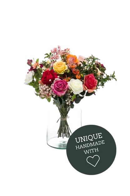 Künstlicher Blumenstrauß - Rachelle, 45 cm, Kunstblume von aplanta, handgebunden, in Natur, für drinnen