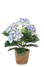 Künstliche Hortensie - Sylvia, 37 cm, Kunstblume von aplanta, in Blau, für drinnen