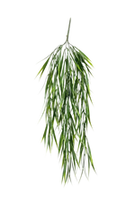 Hochwertiges Kunstgras auf transparentem Hintergrund mit echt wirkenden Kunstblättern in natürlicher Anordnung. Künstliches Hänge-Gras - Luise hat die Farbe Grün und ist 80 cm hoch. | aplanta Kunstpflanzen