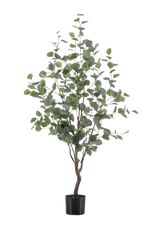 Künstlicher Eucalyptus Baum - Christopher, 120 cm, Kunstbaum von aplanta, in Natur, für drinnen