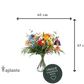Künstlicher Blumenstrauß - Ophelia, 67 cm, Kunstblume von aplanta, handgebunden, in Natur, für drinnen