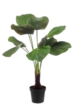 Künstliche Strahlen Palme - Naomi, 130 cm, Kunstbaum von aplanta, im schwarzen Topf, in Natur, für drinnen