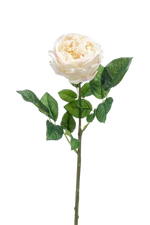 Künstliche Rose - Miranda, 60 cm, Kunstblume von aplanta, Real Touch, Steckpflanze, in Creme, für drinnen