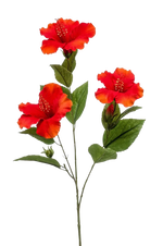 Künstlicher Hibiskus Zweig - Tara, 82 cm, Kunstblume von aplanta, in Rot, für drinnen