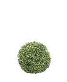 Hochwertiger Buchsbaum künstlich auf transparentem Hintergrund mit echt wirkenden Kunstblättern in natürlicher Anordnung. Künstlicher Buchsbaum Ball - Lothar hat die Farbe Natur und ist 27 cm hoch. | aplanta Kunstpflanzen
