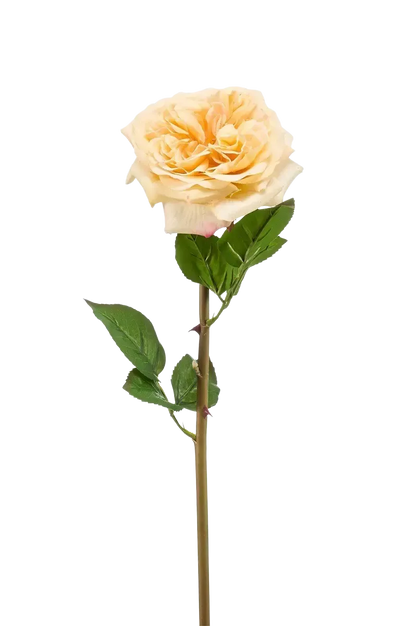 Künstliche Rose - Minerva, 60 cm, Kunstblume von aplanta, Steckpflanze, in Gelb, für drinnen