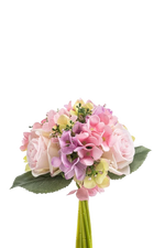 Künstlicher Blumenstrauß - Tempi, 32 cm, Kunstblume von aplanta, in Pink, für drinnen