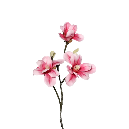 Künstliche Magnolien - Herta, 40 cm, Kunstpflanze von aplanta, in Rose, für drinnen