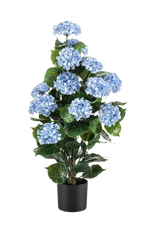 Künstliche Hortensie - Florida, 90 cm, Kunstblume von aplanta, UV-beständig, in Blau, für draußen