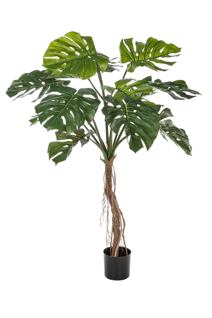 Künstliche Philodendron Monstera - Dean, 130 cm, Kunstpflanze von aplanta, in Grün, für drinnen