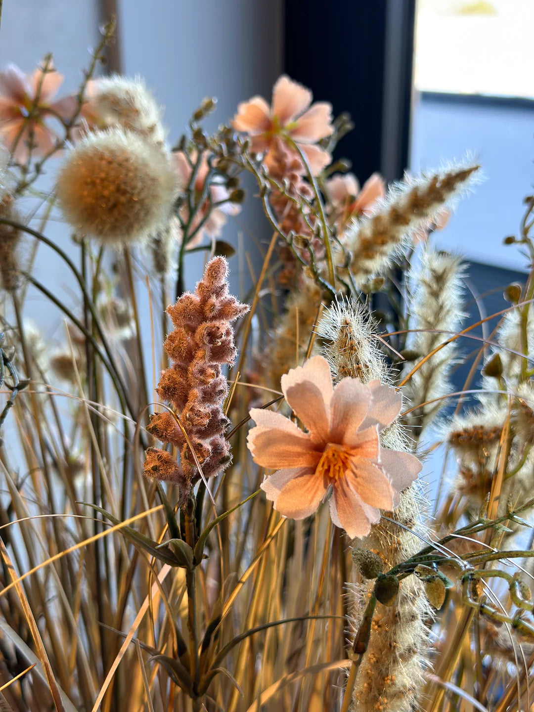 Flores artificiales de prado - Ambre | 50 cm