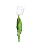 Künstliche Tulpe - Tris, 60 cm, Kunstblume von aplanta, Real Touch, in Weiß, für drinnen & draußen