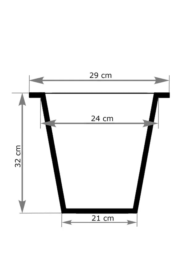 Pflanzkübel - Enisa | 29x29x80 cm, Weiß