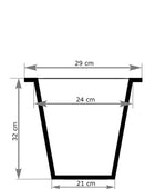 Pflanzkübel - Enisa | 29x29x80 cm, Weiß