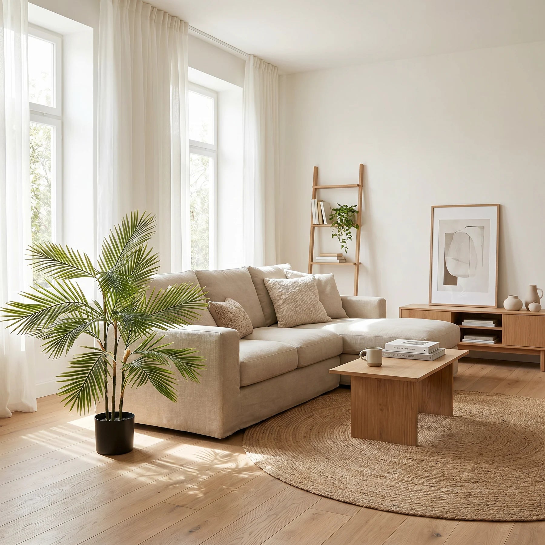 Künstliche Bergpalme - Nolte, 100 cm, Kunstbaum von aplanta, in Grün, für drinnen