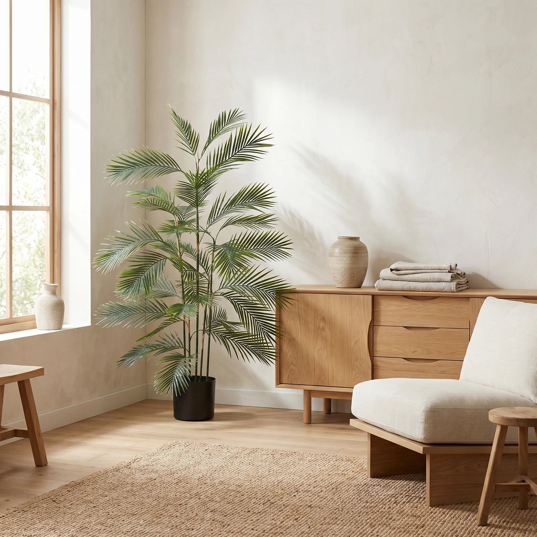 Künstliche Bergpalme - Nolte, 140 cm, Kunstbaum von aplanta, in Grün, für drinnen
