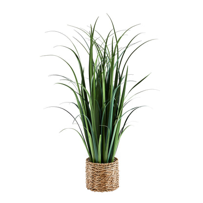 Künstliches Gras - Alaric, 120 cm, Kunstpflanze von aplanta, in Grün, für drinnen