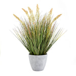 Künstliches Gras - Isoldeus, 61 cm, Kunstpflanze von aplanta, mit Fruchtstamm, in Grün, für drinnen