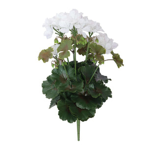 Künstliche Geranie - Perla I 40 cm weiß