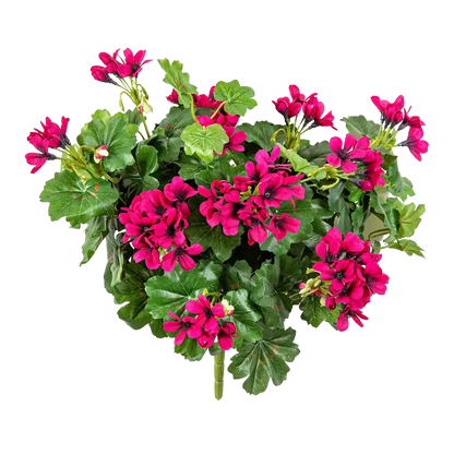 Künstliche Geranie - Andreas, 35 cm, Kunstpflanze von aplanta, Steckpflanze, in Natur, für drinnen