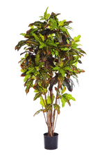 Künstlicher Croton - Ornella, 180 cm, Kunstbaum von aplanta, feuerhemmend, für drinnen