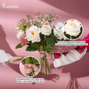 Künstliche Rose - Yafet | 44 cm, Steckpflanze