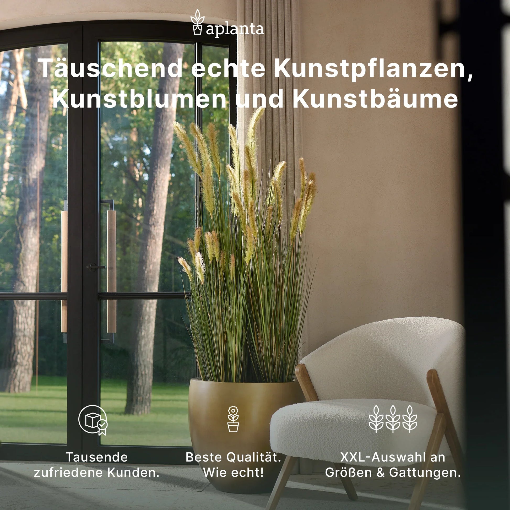 Künstlicher Bogenhanf - Leandro | 75 cm