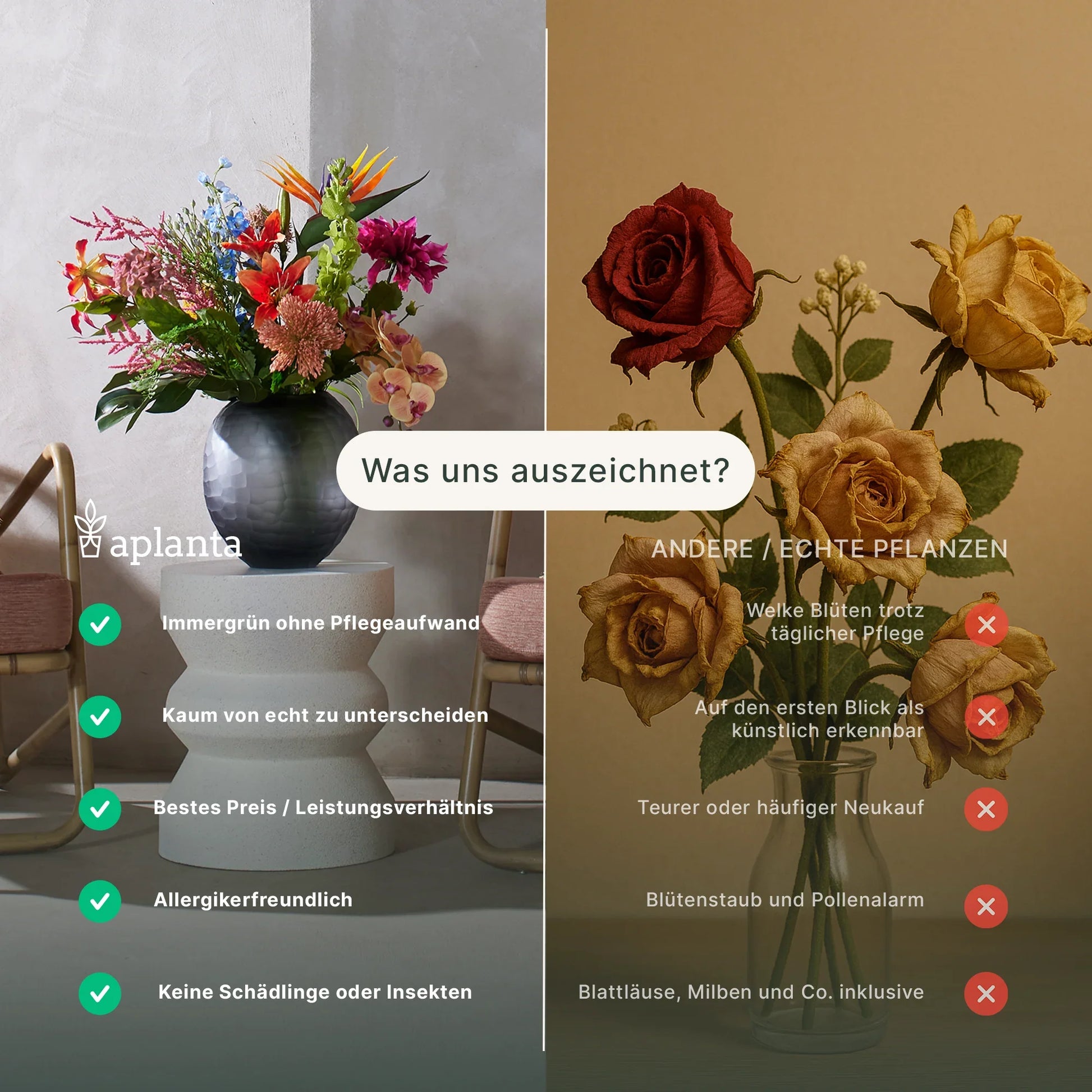 Rosa artificial - Carrie | 58 cm