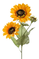 Künstliche Sonnenblume - Belly, 90 cm, Kunstblume von aplanta, in Gelb, für drinnen