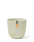 Blumentopf Kugel Groove 25x23 Beige