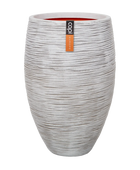 Blumentopf hoch elegant deluxe Rib elfenbein | 40x60 cm