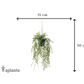 Künstlicher Hänge-Bambus - Kiana, 50 cm, Kunstpflanze von aplanta, inkl. Dekotopf, in Natur, für drinnen