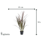 Künstliches Gras - Matilda, 90 cm, Kunstpflanze von aplanta, UV-beständig, im schwarzen Topf, in Natur, für draußen