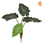 Künstliche Alocasia - Angelika, 49 cm, Kunstpflanze von aplanta, feuerhemmend, B1-zertifiziert, Steckpflanze, in Grün