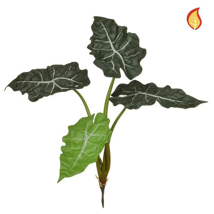 Künstliche Alocasia - Angelika, 49 cm, Kunstpflanze von aplanta, feuerhemmend, B1-zertifiziert, Steckpflanze, in Grün