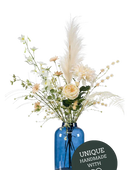 Künstlicher XL Blumenstrauß - Tabea auf transparentem Hintergrund mit echt wirkenden Kunstblättern. Diese Kunstpflanze gehört zur Gattung/Familie der 