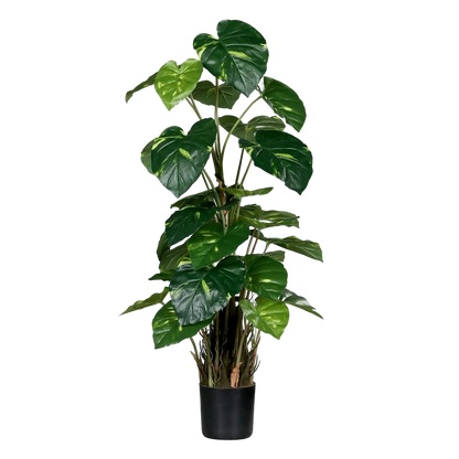Künstliche Pothos - Jacobo, 82 cm, Kunstpflanze von aplanta, im schwarzen Topf, in Natur, für drinnen